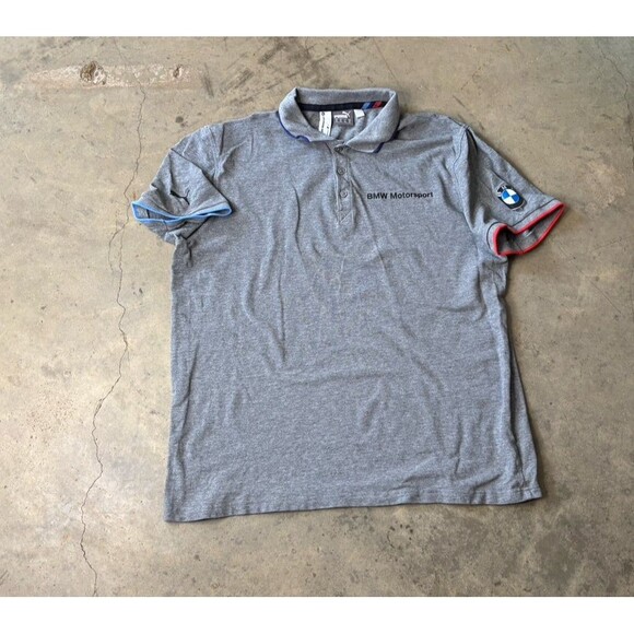 Puma BMW Motorsport Polo Shirt Mens Size XL Casual Grey F1 Formula - Picture 1 of 6